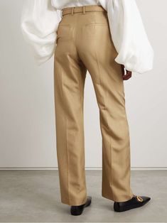 LORO PIANA Edward belted pleated silk wide-leg pants | NET-A-PORTER Luxury Silk Wide Leg Bottoms, Luxury Wide Leg Silk Pants, Formal Silk Wide Leg Pants With Pressed Crease, Luxury Silk Wide Leg Pants For Evening, Silk Wide Leg Pants For Formal Occasions, Luxury Silk Wide Leg Pants Full Length, Luxury Silk Wide Leg Pants, Luxury Silk Wide Leg Full Length Pants, Formal Silk Wide Leg Pants