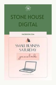 the stone house digital logo is shown above an image of a laptop on a white background