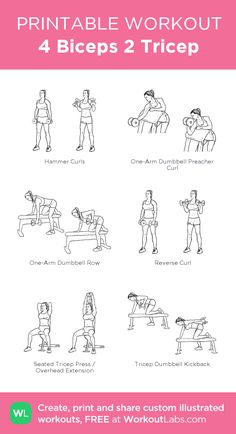 the printable workout poster shows how to do an exercise with your own hands and feet