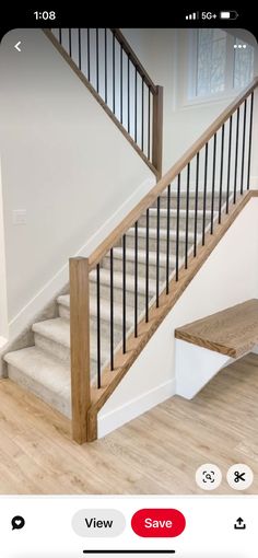 the stairs in this house have been painted white