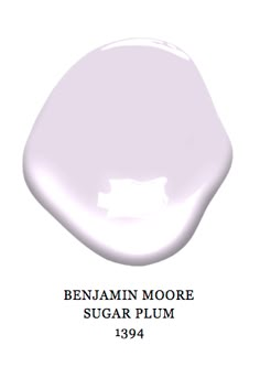 a white paint with the words benamin moore sugar plum on it