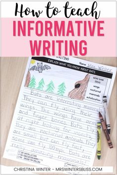 an informive writing paper with the title how to teach informative writing on it