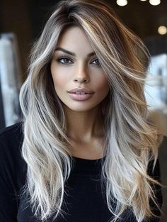 These 17 dark hair color ideas for 2025 are perfect for brunettes seeking a bold new look. Highlight your black hair with subtle balayage or embrace a one-color transformation that makes a statement. Designed for all hair lengths, these ideas are versatile enough for every season. Whether you're drawn to winter-inspired tones or vibrant summer shades, you'll find a perfect match to enhance your natural beauty. Cool Tone Dark Brown Hair, High Contrast Highlights, Dark Hair Color Ideas, Contrast Highlights, Dark Hair Color, Brunette Lob, Long Haircuts With Bangs, Brunette Ombre, Rich Brunette