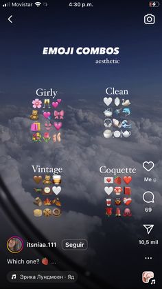 the emoj combos theme is displayed on an iphone's screenshote