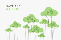 save the nature poster with green trees