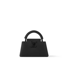 LOUIS VUITTON® - Capucines East-west Mini - All Black Mini Black Bag, Black Louis Vuitton Bag, Louis Vuitton Capucines Mini, Tas Louis Vuitton, Capucines Mini, Black Mini Bag, Sac Louis Vuitton, Expensive Bag, Louis Vuitton Women