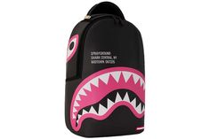 Sprayground Shark Central Pink DLXSV Backpack Black/Pink - FW24 - US Sprayground Backpack Pink, Perfume Outfit, Rapper Outfit, Girl Grillz, Sprayground Backpack, Pretty Backpacks, Pretty Lifestyle, Cute Backpacks For School, Spray Ground