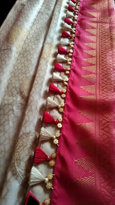 Basic Blouse Designs, Tassels Saree, Tassels Design, Silk Saree Blouse Designs Patterns