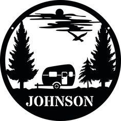 the logo for johnson rv park