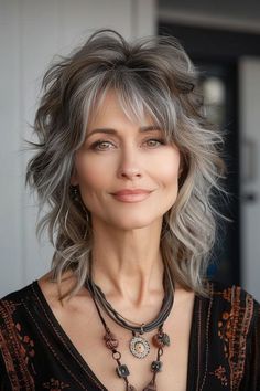 "Embrace Your Natural Beauty: Stunning Medium Length Hairstyles for Women! Discover How This Hair Colorist Celebrates Authenticity and Confidence."                                      #hairstyles #mediumlength #haircuts Haircut Gray Hair, Haircuts For Medium Length Hair, Gorgeous Gray Hair, Layered Haircuts For Medium Hair, Messy Short Hair, Haircuts For Medium Hair, Edgy Hair, Haircuts For Women, Short Hair With Bangs