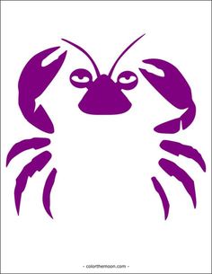 an image of a purple crab on white background