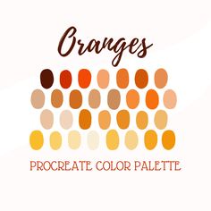 an orange and brown color scheme with the words oranges