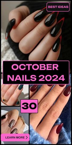 30 Gorgeous October Nails Designs You'll Love in 2024 Halloween Nail Colors, November Nail Designs, Witchy Nails, November Nails, Manicure Inspiration, October Nails