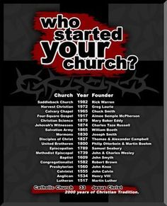 the poster for who started your church?