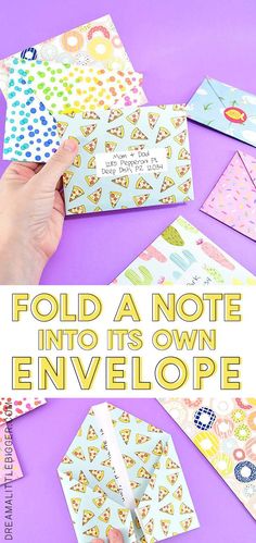 fold a note into it's own envelope with the text fold a note into its own envelope