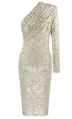 Meet The Moment Silver One Shoulder Pad Sequin Long Sleeve Ruched Midi – Indie XO Silver Outfit, Sequin Dress Party, One Shoulder Prom Dress, One Sleeve Dress, With Tattoo, Bodycon Cocktail Dress, Gold Sequin Dress, One Shoulder Midi Dress, Maxi Cardigan