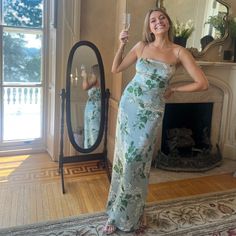 Perfect For A Bridesmaid Or Wedding Guest Dress, Or Any Formal Occasion! Worn Once. Sold Out At Ref And Anthro Green Floral Bridesmaid Dresses, Frankie Silk Dress, Floral Tube Dress, Floral Bridesmaid Dresses, Reformation Dress, Green Floral Dress, Reformation Dresses, Guest Dress, Tube Dress