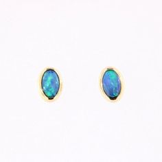 Small oval opal stud earrings in 585 yellow gold are waiting for their new owner! These small stud earrings can be worn comfortably every day. A perfect gift for a best friend, daughter or anyone who loves minimalist jewelry. Opal type: Opal doublet Origin/Foundation: Australian Carat weight: 0.29ct, 5.5x3.5mm Metal: Sterling silver, 0.68 gr Color: Blue Cut: Oval 01-0002 You can find more beautiful opal jewelry and opal collector stones at: WorldofOpalsDE.etsy.com Thank you for visiting World of Oval Opal Earrings For Formal Occasions, Yellow Gold Oval Opal Earrings, Oval Opal Earrings In Yellow Gold, Formal Oval Opal Earrings, Something Blue For Bride, Gold Bridal Jewelry, Jewelry Opal, Gift For Bride, Opal Earrings Stud