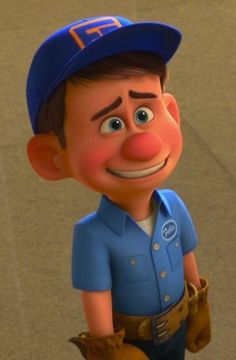 a cartoon character wearing a baseball uniform and holding a glove in his hand, with one eye open