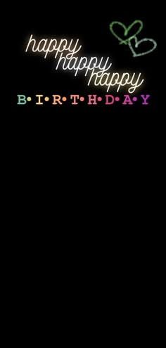 a black background with the words happy birthday written on it