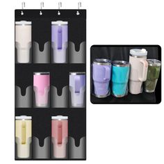 the wall mounted cup holder holds six cups