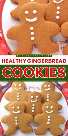 This gingerbread cookie recipe is healthy! No need to worry about your blood sugar with these spice cookies. Crunchy with a delicious blend of spices, these are the best Christmas cookies! Enjoy them with coffee! Sugar Free Gingerbread Cookies, Low Calorie Gingerbread, Sugar Free Gingerbread, Homemade Christmas Cookies, Healthy Gingerbread Cookies, Healthy Gingerbread, The Best Christmas Cookies, Gingerbread Cookies Christmas