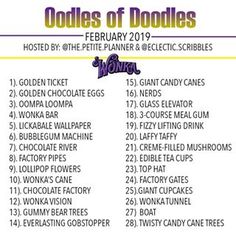 an image of oddies of doodles list for the upcoming year in which there are many