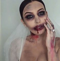 Zombie Bride Makeup, Halloween Makeup Zombie, Halloween Bride