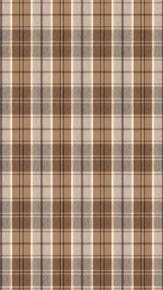 a brown and white plaid fabric