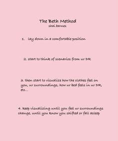 a pink background with the words, the beth method