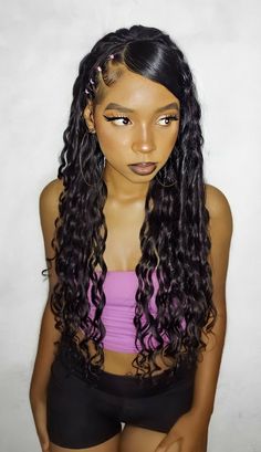 curly hairstyle Band Hairstyles, Rubber Band Hairstyles, Mixed Curly Hair, Y2k Hair, Y2k Hairstyles, Cute Curly Hairstyles, Curly Hair Styles Easy, Natural Curls Hairstyles, Hairdos For Curly Hair