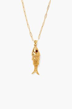 Koi Necklace Garnet Koi Necklace, Gold Fish Necklace, Fish Pendant Necklace, Fish Jewelry, Fish Necklace, Fish Pendant, Funky Jewelry, Chan Luu, Toe Rings