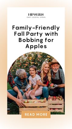 the family - friendly fall party with bobbing for apples is on display at this event