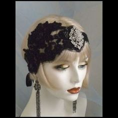 Shared with Dropbox Hairstyles 1920s, 1920s Headband, Gatsby Costume, Vintage Headpiece, Soft Face, Headband Black