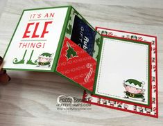 an open christmas card with the words it's an elf thing