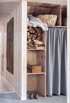 Winter Cottage, Small Cottage, Summer Cottage, Entry Hall, Nordic Design, Summer House, Bed And Breakfast, Small House, Ladder Decor