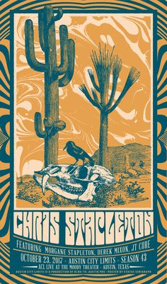 an image of a poster with cactuses in the background