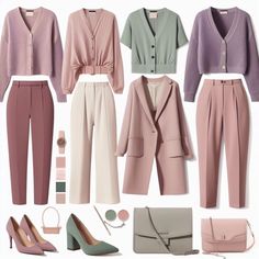 Soft Summer Palette Outfits, Soft Summer Wardrobe Capsule, Muted Summer Outfits, Muted Color Outfits, Soft Summer Capsule, Soft Summer Capsule Wardrobe, Ceo Energy, Soft Summer Fashion, Muted Summer