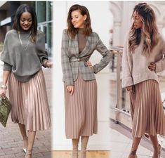 Maxi Skirt Outfit Office, Pleated Skirt Business Casual, Pleated Maxi Skirt For Winter Workwear, Casual Winter Skirt With Accordion Pleats, Fall Workwear Pleated Maxi Skirt, Fall Wide-leg Relaxed Pleated Skirt, Chic Fall Midi Pleated Skirt, Pleated Skirt Outfit, Outfits Casual