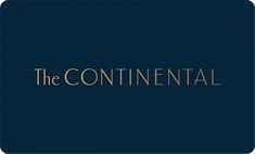 the continental logo is shown on a dark blue background, with gold lettering and an image of