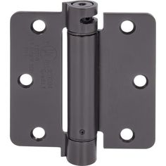 a stainless steel door hinge with two holes