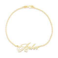 Get a fabulous personalized jewelry accessory with these Elegant Script Gold Name Anklet.  This custom gold plated sterling silver name anklet features a name or word of your choice in a delicate elegant script.  Letter size may vary depending on length of name. Classic 14k Gold Custom Name Bracelet, Classic Yellow Gold Custom Name Bracelet, Personalized Yellow Gold Nameplate Bracelet, Gold Signature Style Name Bracelet, Elegant Customized 14k Gold Name Bracelet, Classic Nameplate Bracelet With Custom Name, Custom Name 14k Gold Bracelet For Personalized Gift, Classic Personalized Nameplate Bracelet, Gold Signature Engraved Name Bracelet