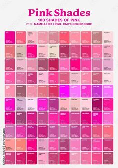 pink shades are the most popular color in the world, and they're all different colors