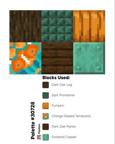 an info sheet with different colors and textures