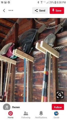 several different types of baseball bats hanging on a wall