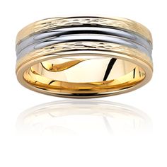 two tone gold and silver wedding band