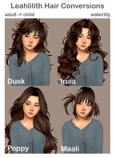 (99+) ❀ Leahlillith Hair Conversions ❀ – @waterlily0210 op Tumblr