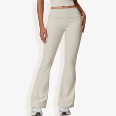 Enjoy comfort and style with the Anna-Kaci Women's Flared High Waist Yoga Pants. Designed with a flattering high waist and flared leg silhouette, these pants offer a sleek and comfortable fit perfect for yoga, workouts, or everyday wear. The stretchy, breathable fabric provides flexibility and ease of movement, while the high waistband ensures a secure fit during activities. Whether you pair them with a crop top or casual hoodie, these versatile pants make a great addition to any active or casua High Waist Yoga Pants, Flared Leggings, Flare Leg Pants, Flare Leggings, Casual Hoodie, Leggings Shop, Bottom Clothes, Workout Leggings, Casual Wardrobe