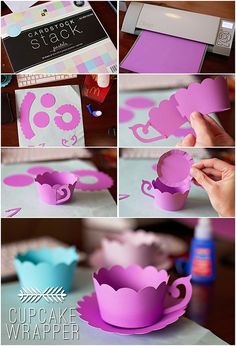 how to make a cupcake stand out of paper