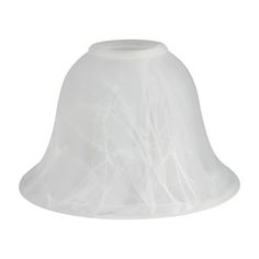 a white plastic bell shade on a white background